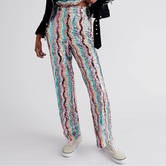 Free People disco sequence pants size 0 - Picture 10 of 11